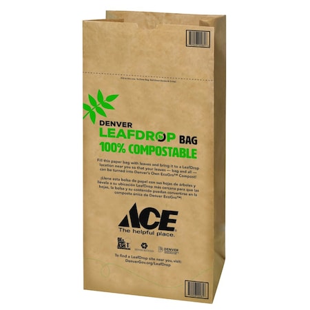 Ace Denver Leafdrop 30 Gal Lawn  Leaf Bags Flat Top, 5PK